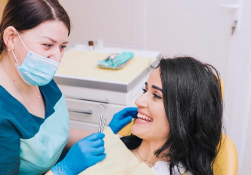 Dentist examining patient