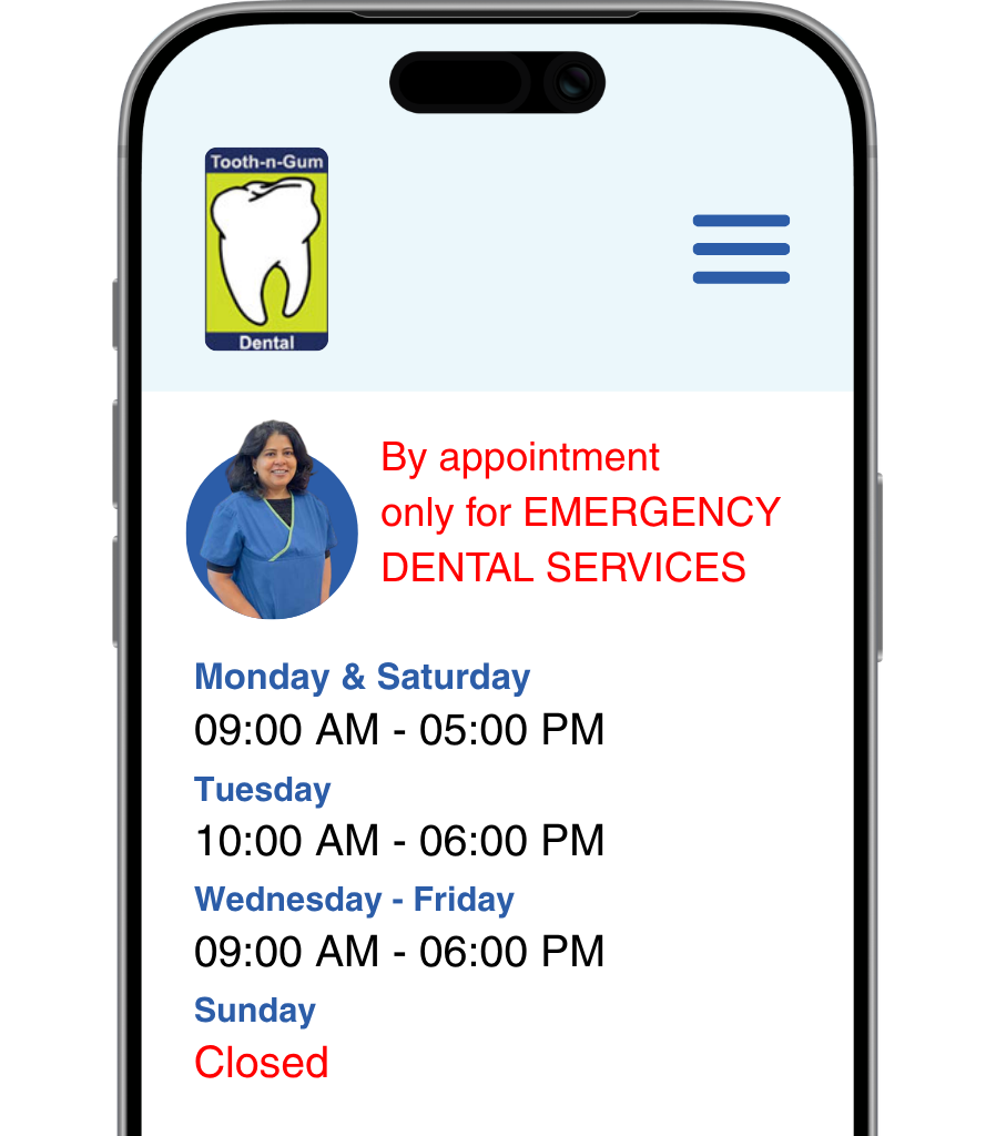 Mobile mockup Contact us